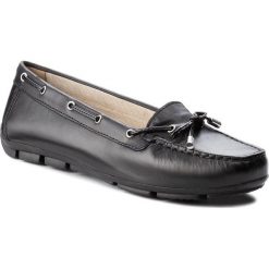 Mokasyny GEOX - D Marva A D7243A 00043 C9996 Black/Black. Czarne mokasyny Geox, bez wzorów, z materiału, bez obcasa. W wyprzedaży za 259.00 zł.