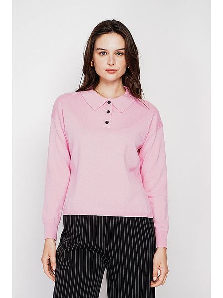 C& Jo Sweter w kolorze jasnoróżowym rozmiar: 36. Różowe swetry C& Jo, bez wzorów, bez ramiączek. Za 121.99 zł.