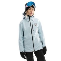 Damska kurtka snowboardowa Sporty zimowe Siroko W2-W Gelid. Niebieskie kurtki narciarskie SIROKO, bez wzorów, z softshellu, bez kaptura, narciarskie. W wyprzedaży za 338.00 zł.