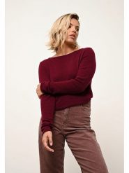 Just Cashmere Kaszmirowy sweter "Grace" w kolorze bordowym rozmiar: M. Czerwone swetry Just Cashmere, m, bez wzorów, z kaszmiru, bez ramiączek. Za 429.44 zł.