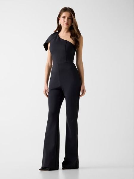 Marciano Guess Kombinezon G6GK68 K3585 Czarny Classic Fit. Czarne sukienki Marciano Guess, z aplikacjami, z syntetyku, bez kołnierzyka, bez ramiączek. Za 640.99 zł.