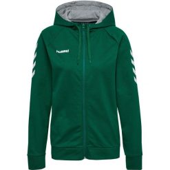 Bluza z kapturem do piłki ręcznej damska Hummel Go Cotton Zip Hoodie Woman. Zielone bluzy Hummel, xs, bez wzorów, z kapturem. Za 190.00 zł.