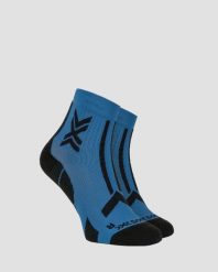 Skarpety unisex X-Socks TRAILRUN DISCOVER ANKLE MINERAL BLUE/X BLACK A016. Niebieskie skarpety X Socks, bez wzorów, z włókna. Za 109.99 zł.