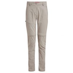 Spodnie Damskie Pro III Nosilife Convertible Trousers. Brązowe spodnie sportowe Craghoppers, na lato, bez wzorów, trekkingowe. Za 389.99 zł.