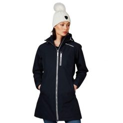 Kurtka przeciwdeszczowa damska Helly Hansen Long Belfast Winter. Czarne kurtki sportowe Helly Hansen, xs, bez wzorów, bez kaptura, trekkingowe. W wyprzedaży za 670.00 zł.