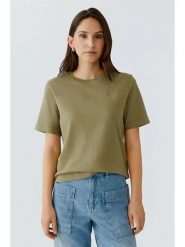 Oui Koszulka w kolorze khaki rozmiar: 44. Brązowe bluzki Oui, bez wzorów, z bawełny, bez kołnierzyka, bez ramiączek. Za 56.99 zł.