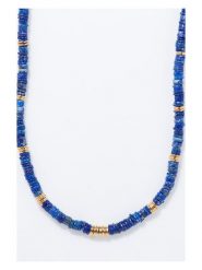 AMAZONIA Pozłacany naszyjnik "Atlacoya" z lapis lazuli - dł. 43 cm rozmiar: onesize. Niebieskie naszyjniki AMAZONIA, z lazurytem, pozłacane. Za 184.89 zł.