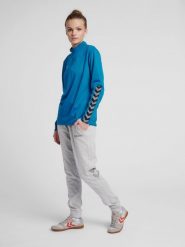 Bluza do piłki nożnej damska Hummel demi-zip hml AUTHENTIC. Niebieskie bluzy sportowe Hummel, xl, bez wzorów, z materiału, bez kaptura. Za 210.90 zł.