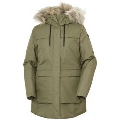 Parka dla kobiet Helly Hansen Coastal. Zielone parki Helly Hansen, na zimę, sportowe, bez kaptura. W wyprzedaży za 917.45 zł.