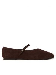 Tory Burch Baleriny 166106 Brązowy. Brązowe baleriny Tory Burch, bez wzorów, ze skóry, bez obcasa. Za 1,079.00 zł.