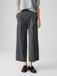 OPUS Spodnie w kolorze antracytowym rozmiar: 38. Czarne spodnie materiałowe Opus, bez wzorów, z materiału, z podwyższonym stanem. Za 165.99 zł.