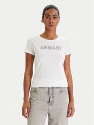 Armani Exchange T-Shirt XW002106 AF10356 U0002 Biały Slim Fit. Białe t-shirty Armani Exchange, xs, bez wzorów, z bawełny, bez kołnierzyka, bez ramiączek. Za 349.99 zł.