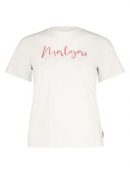 Maloja Koszulka "MurkarspitzeM." w kolorze kremowym rozmiar: XL. Brązowe bluzki Maloja, xl, bez wzorów, z bawełny, bez kołnierzyka, bez ramiączek. Za 122.96 zł.