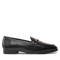 Lordsy Unisa. Czarne lordsy Unisa, bez wzorów, bez obcasa, bez zapięcia. Za 419.99 zł.