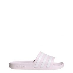 Klapki adilette Aqua. Białe klapki Adidas, bez wzorów, bez obcasa. Za 99.95 zł.