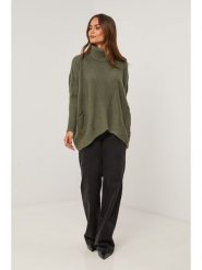 Soft Cashmere Golf w kolorze khaki rozmiar: 38/40. Brązowe golfy Soft Cashmere, bez wzorów, z kaszmiru, bez ramiączek. Za 152.98 zł.