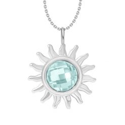 Naszyjnik z zawieszką Soleil 2,2 cm, posrebrzany. Szare naszyjniki Lilou, posrebrzane. Za 298.00 zł.