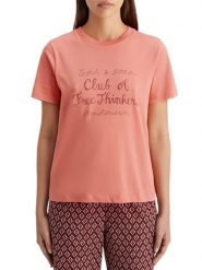 Scotch & Soda Koszulka w kolorze koralowym rozmiar: S. Czerwone bluzki Scotch & Soda, s, bez wzorów, z bawełny, bez kołnierzyka, bez ramiączek. Za 79.03 zł.