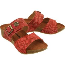 DR BRINKMANN 701186-4 rot, klapki profilaktyczne damskie. Klapki Dr. Brinkmann, bez wzorów, bez obcasa. W wyprzedaży za 233.90 zł.