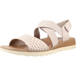 Sandały SKECHERS 113890S Beżowy. Brązowe sandały Skechers, bez wzorów, z materiału, bez obcasa, bez zapięcia. Za 203.99 zł.