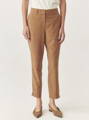 TATUUM Spodnie w kolorze jasnobrązowym rozmiar: 40. Brązowe spodnie materiałowe Tatuum, bez wzorów, z materiału, z podwyższonym stanem. Za 196.24 zł.