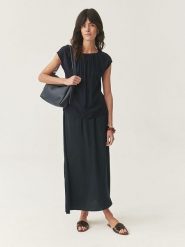 TATUUM Bluzka w kolorze czarnym rozmiar: 40. Niebieskie bluzki Tatuum, bez wzorów, z wiskozy, bez kołnierzyka, bez ramiączek. Za 82.64 zł.