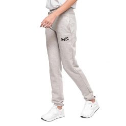 Spodnie turystyczne damskie Superdry Ana. Szare spodnie materiałowe Superdry, na co dzień, bez wzorów, z bawełny. Za 185.85 zł.