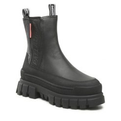 Sztyblety Palladium. Czarne botki Palladium, bez wzorów, bez obcasa, na płaskiej podeszwie, bez zapięcia. Za 739.99 zł.