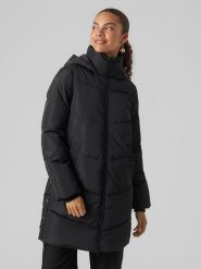 Vero Moda Płaszcz pikowany w kolorze czarnym rozmiar: M. Czarne płaszcze Vero Moda, m, bez wzorów, z materiału, bez kaptura. Za 162.87 zł.