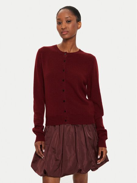 Herskind Kardigan Roselle 5241969 Bordowy Regular Fit. Czerwone kardigany Herskind, xs, bez wzorów, z kaszmiru. Za 699.99 zł.
