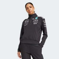 Bluza Mercedes - Amg Petronas Formula One Team Quarter Zip. Białe bluzy Adidas, xs, bez wzorów, z materiału, bez kaptura. Za 569.00 zł.