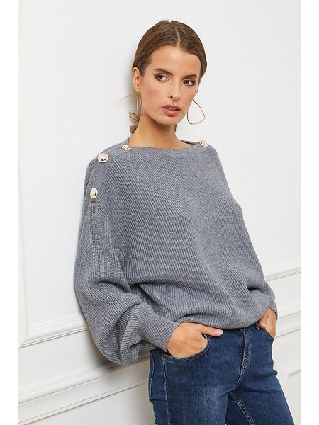 Joséfine Sweter "Cornella" w kolorze szarym rozmiar: XL. Szare swetry Joséfine, xl, bez wzorów, z kaszmiru, bez ramiączek. Za 255.34 zł.