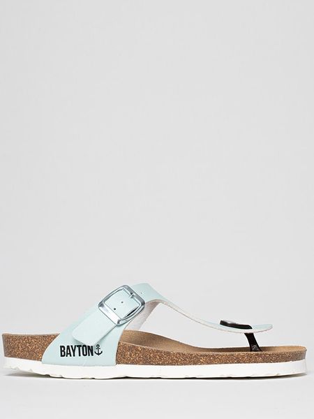 BAYTON Japonki "Cairns" w kolorze błękitnym rozmiar: 36. Niebieskie klapki Bayton, bez wzorów, z materiału, z otwartym noskiem, bez obcasa. Za 139.95 zł.