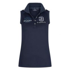 Damskie jeździeckie polo bez rękawów HV Polo Favouritas Tech. Niebieskie koszulki polo HV POLO, m, bez wzorów, bez kołnierzyka, bez ramiączek. Za 245.00 zł.