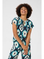 Kaffe Bluzka w kolorze granatowym rozmiar: 34. Niebieskie bluzki Kaffe, bez wzorów, z wiskozy, bez kołnierzyka, bez ramiączek. Za 86.99 zł.