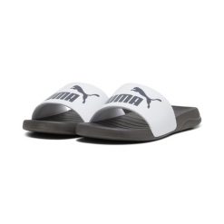Klapki Popcat 20 PUMA White Dark Coal Gray. Białe klapki Puma, bez wzorów, bez obcasa. Za 144.50 zł.
