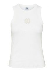 Vero Moda Top w kolorze białym rozmiar: L. Białe topy Vero Moda, l, bez wzorów, z bawełny, bez kołnierzyka, bez ramiączek. Za 70.41 zł.