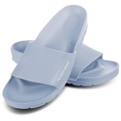 Klapki basenowe unisex Aqua Speed Oslo. Niebieskie klapki Aqua-Speed, bez wzorów, bez obcasa. Za 59.99 zł.