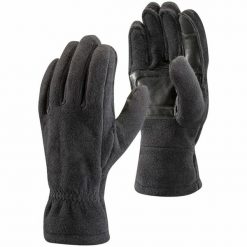 Rękawice polarowe unisex Black Diamond MidWeight Fleece. Czarne rękawiczki Black Diamond, bez wzorów, z polaru, sportowe. Za 89.99 zł.