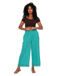 Aller Simplement Spodnie w kolorze turkusowym rozmiar: 34-40. Niebieskie spodnie materiałowe Aller Simplement, bez wzorów, z bawełny. Za 78.99 zł.