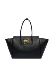 Just Cavalli Torebka Iconic Snakes 81RA4BA2 ZSA89 Czarny. Czarne shopper Just Cavalli, bez wzorów, ze skóry, bez dodatków. Za 939.99 zł.