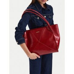 Torebka MEXX. Czerwone shopper Mexx, bez wzorów, bez dodatków. Za 229.99 zł.