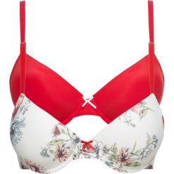 Biustonosz usztywniany (2 szt.) bonprix z nadrukiem + czerwony. Biustonosze bonprix. Za 89.98 zł.