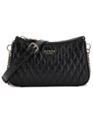 Guess Torebka w kolorze czarnym - 37 x 26 x 10 cm rozmiar: onesize. Czarne torby na ramię Guess, z aplikacjami, z materiału, na ramię, bez dodatków. Za 439.24 zł.