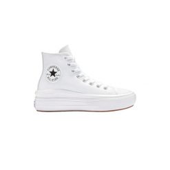 Buty Converse Chuck Taylor All Star Move Platform Białe. Białe trampki Converse, bez wzorów, ze skóry, przed kolano, bez zapięcia. Za 402.70 zł.