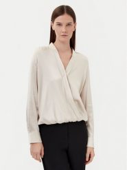 Motivi Bluzka 2732W000635N Écru Relaxed Fit. Bluzki Motivi, bez wzorów, z wiskozy, bez kołnierzyka, bez ramiączek. Za 179.99 zł.