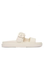 Tommy Hilfiger Klapki FW0FW08953 Biały. Białe klapki TOMMY HILFIGER, bez wzorów, z syntetyku, bez obcasa. Za 209.99 zł.