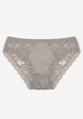 Szare Majtki Figi z Koronką z Elastycznej Bawełny Blomika. Szare figi Born2be, l, bez wzorów, z bawełny. Za 4.99 zł.