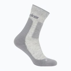 ICEBREAKER Skarpety damskie Merino Hike+ Medium Crew Blizzard hthr/alloy r.35-37. Szare skarpety Icebreaker, bez wzorów, z elastanu. Za 129.10 zł.