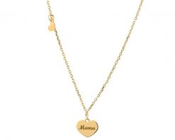 Naszyjnik srebrny - serce, mama. Szare naszyjniki Apart, pozłacane. Za 189.00 zł.